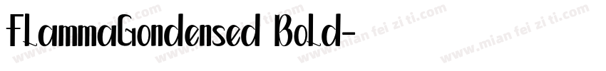 FlammaGondensed Bold字体转换